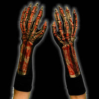 Bloody Skeleton Costume Gloves