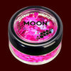 Magenta UV blacklight chunky glitter