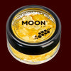 Golden yellow UV blacklight chunky glitter