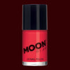 Red neon UV black light nail polish