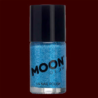 Blue Neon UV glitter nail polish