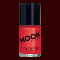 Red glow in the dark nail polish