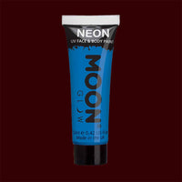 Blue neon UV black light liquid makeup