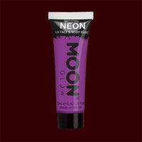 Violet neon UV black light liquid makeup