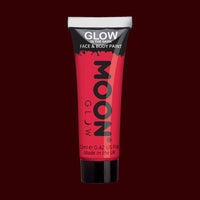 Red glow in the dark face and body makeup