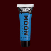 Blue glow in the dark face and body makeup