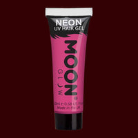 Pink neon UV black light hair gel