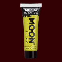 Yellow neon UV black light hair gel