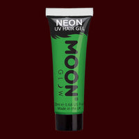 Green neon UV black light hair gel