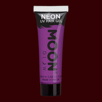 Purple neon UV black light hair gel