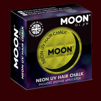 Yellow neon UV black light hair chalk