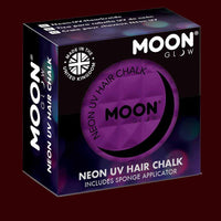 Violet neon UV black light hair chalk