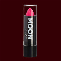 Pink neon UV black light lipstick