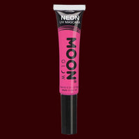 Pink neon UV black light mascara