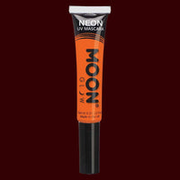 Orange neon UV black light mascara