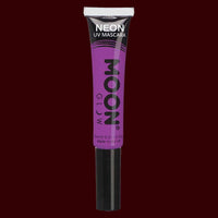 Violet neon UV black light mascara