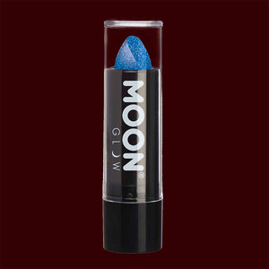 Blue Neon UV glitter lipstick