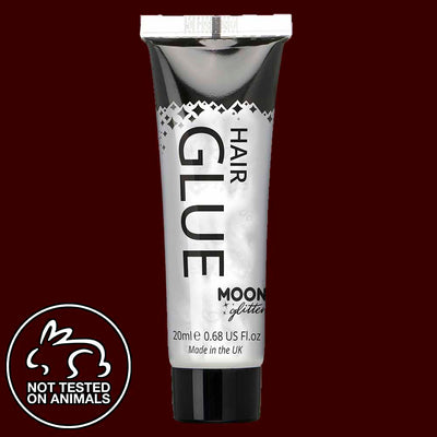 Hair glue fixative for glitter