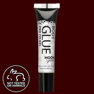 Pro fixative gel to glue glitter and cosmetic powders to the skin