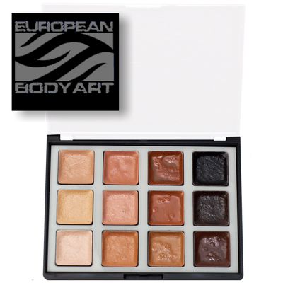 Encore alcohol activated skin tone makeup palette by European Body Art