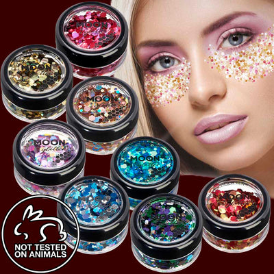 Mixed color chunky cosmetic glitter