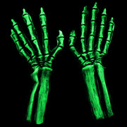 UV Reactive Green Skeleton Gloves