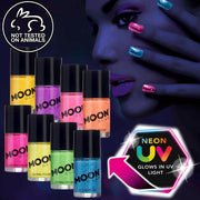 Neon UV glitter nail polish