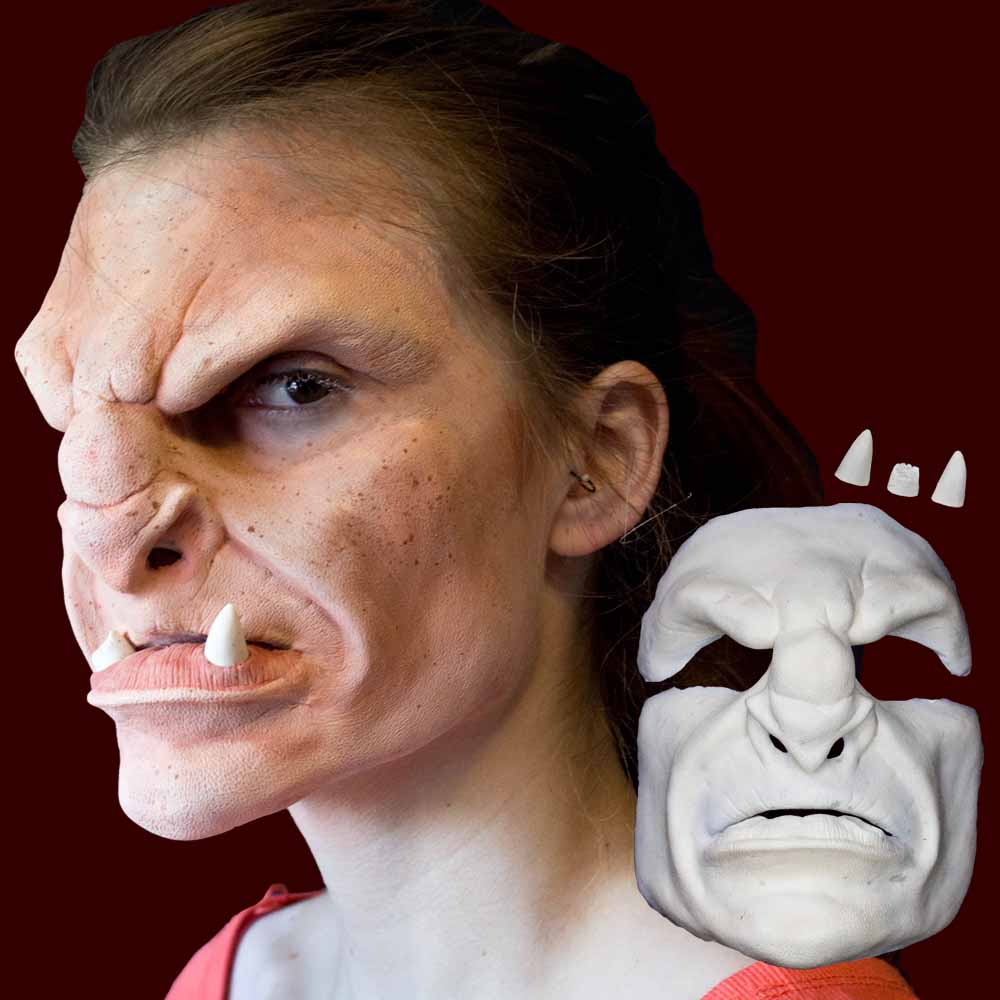 Female  small troll orc prosthetic mask