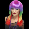 Rainbow multi colored wig