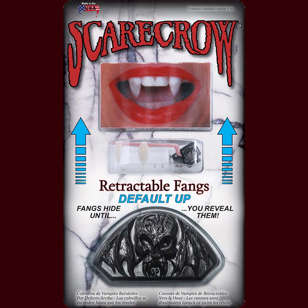 Retractable fangs hidden until you bite