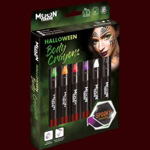 Set of 6 Halloween makeup body crayons