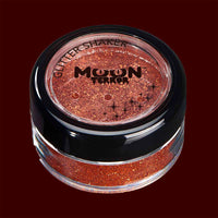 Orange Halloween costume makeup glitter