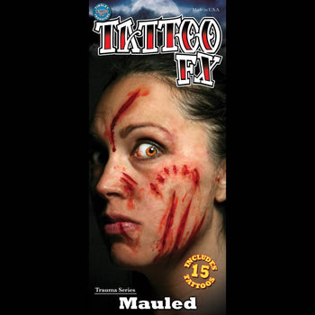 Mauled injury tattoo sheet