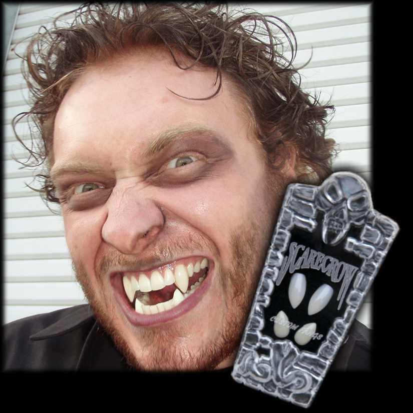 werewolf double set fangs costume teeth