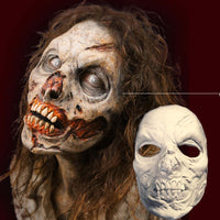 Rotten zombie face makeup FX mask