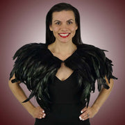 High Collar Feather Cape