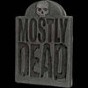 mostly dead tombstone halloween graveyard prop
