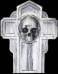 skull tombstone halloween decoration