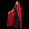 Long Red Velvet Cloak 63"