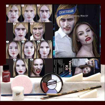 Woochie Water Activated Makeup Kit - Professional Quality Halloween and  Costume Makeup - Vampire