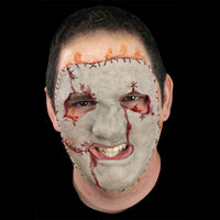 stitched on face halloween mask